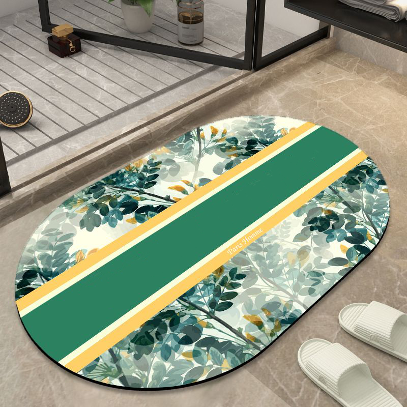 Fashion Fancy Carpets Designer Rug Round Brand Footcloth Bathroom Non Slip Rugs Letter Room Decor Water Absorption Bath Mat