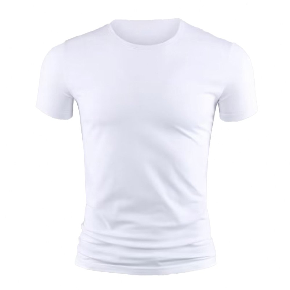summer Mens Short Sleeve TShirt Basic Plain Casual Gym Muscle Crew Neck Tshirts Slim Fit Tops Tee Clothing For Man k7J3