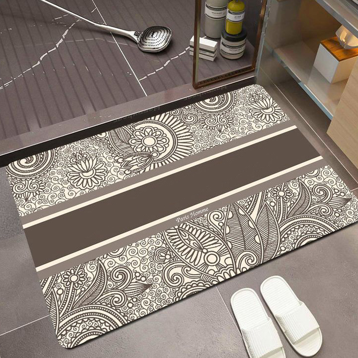 Fashion Fancy Carpets Designer Rug Round Brand Footcloth Bathroom Non Slip Rugs Letter Room Decor Water Absorption Bath Mat