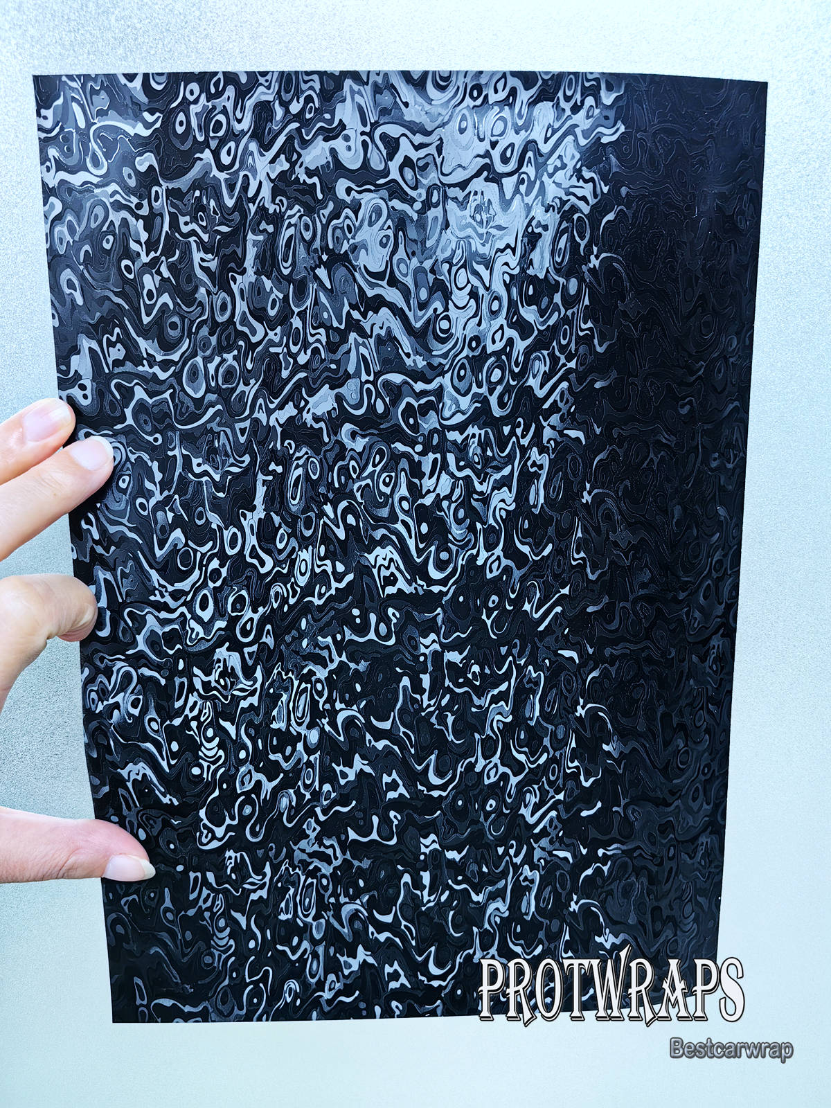 New PET HD Black Ghost Carbon Vinyl Car Wrap Covering Film Sticker With Air Release Like 3M Quality Initial Low Tack Glue 1.52x18m 5x59ft
