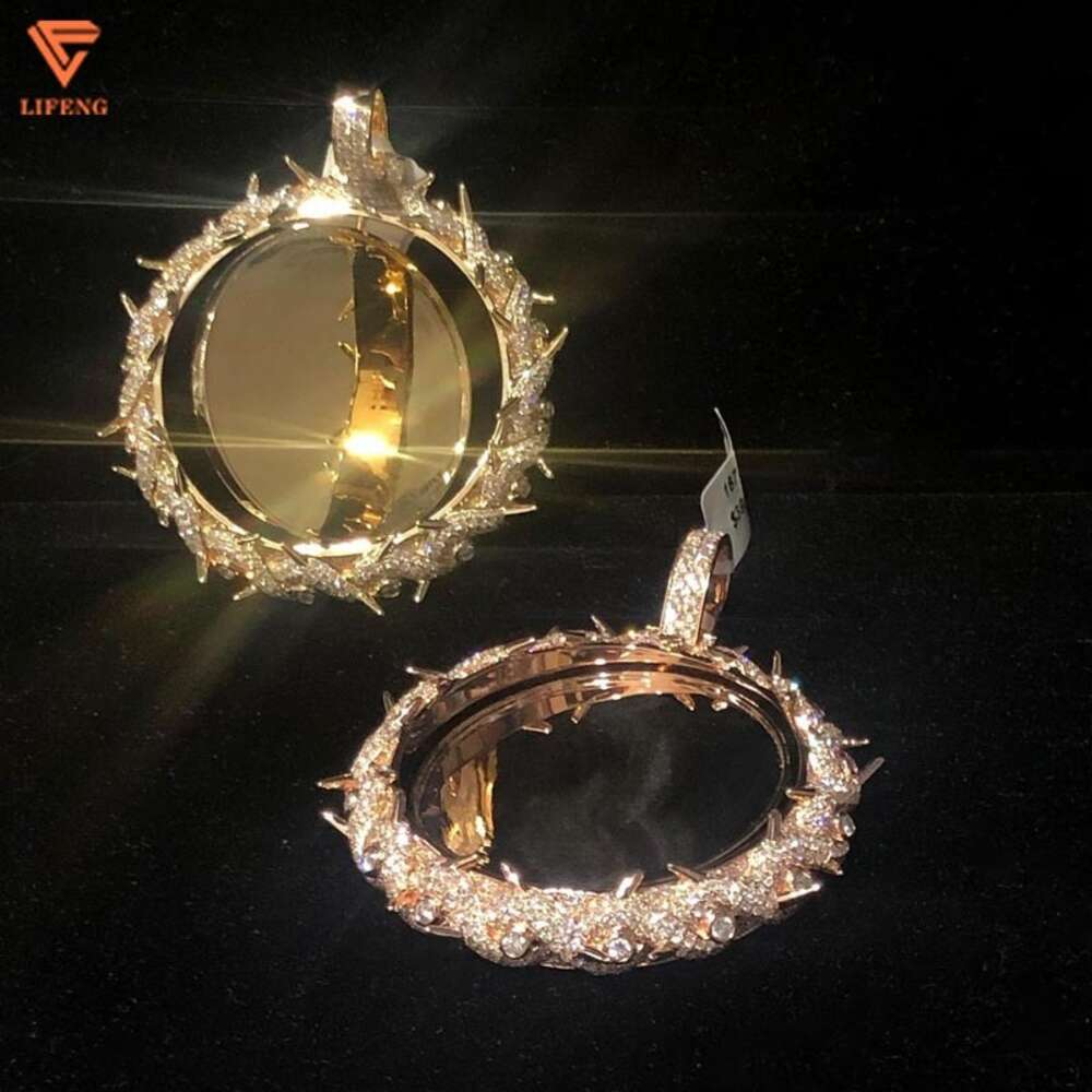 Hip Hop Jewelry Pendant Diamond Moissanite Tennis Chain Custom Picture Jewelry Photo Pendant Necklace