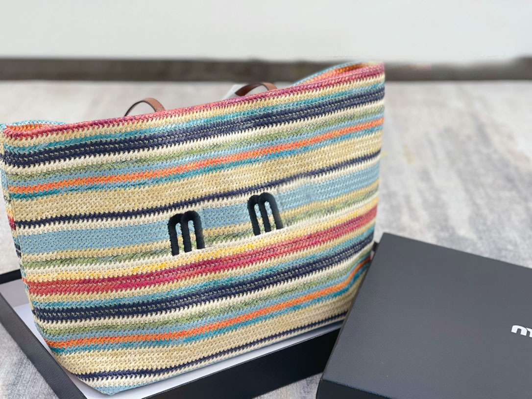 Designer Rainbow Woven Crossbody Tote Handbag for womens Branded Cotton Design Bags Womens Purse large capacity shoulder tote bag designer 1