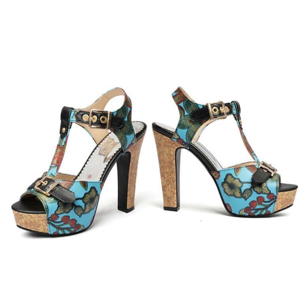 Oversize Large Size Big Size Personalized High-Heeled High Heels Sandals Women Shoes Woman Summer Ladies