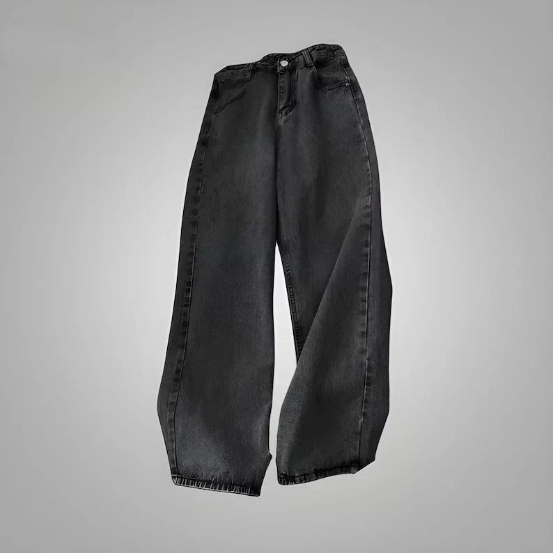 Mens Jeans Retro Y2K Antarctic Style Blue Reflects Brooklyn Basement For Men And Women Harajuku Gothic Denim Trousers Street Wear