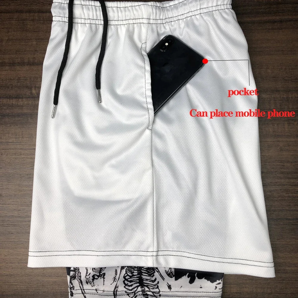 Berserk Anime Gym Shorts Men Fitness Sacrifice Print Y2K Performance 2 in 1 Quick Dry Athletics Short Pants Summer Male 240601