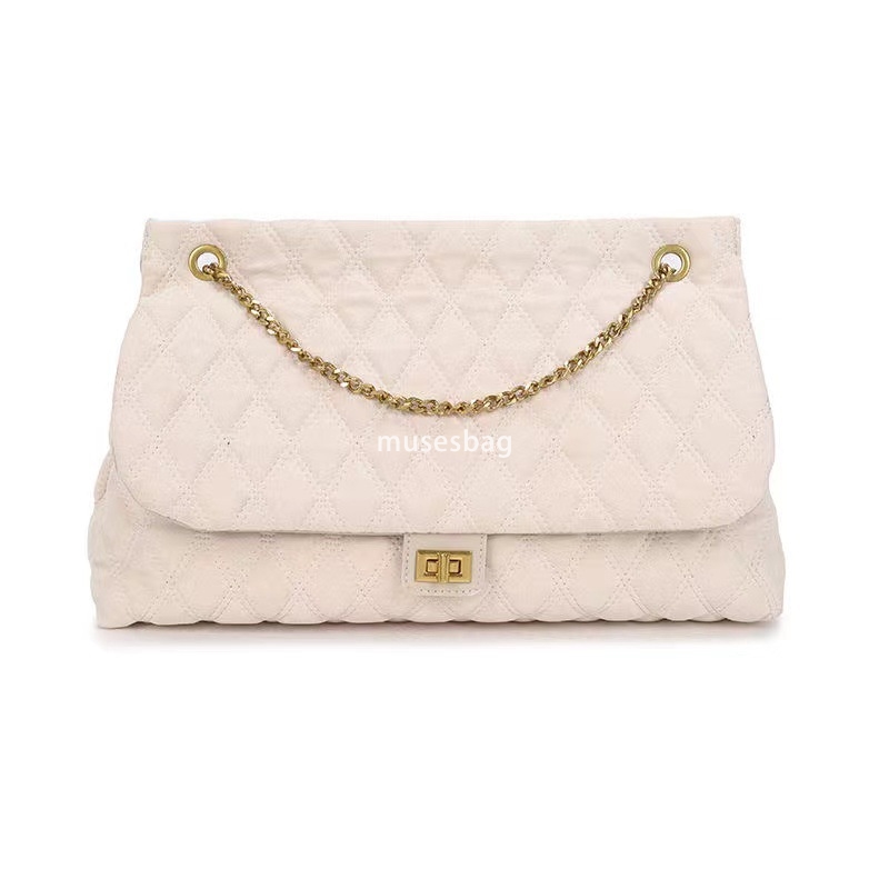 Spring, Summer, Autumn, and Winter New Korean Edition Large Capacity High Quality Textured Frosted Diamond Grid Bag Chain Strap Crossbody Shoulder Bag
