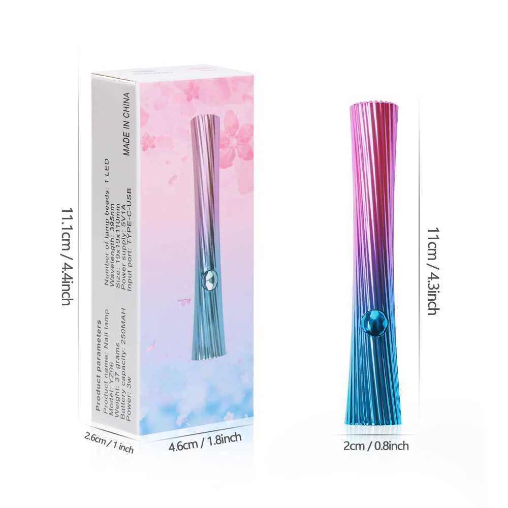 Dryers LULAA Mini Portable Gel Nail Polish Drying Uv Led Lamp For Nails Dryer Rechargeable Manicure Products G240529