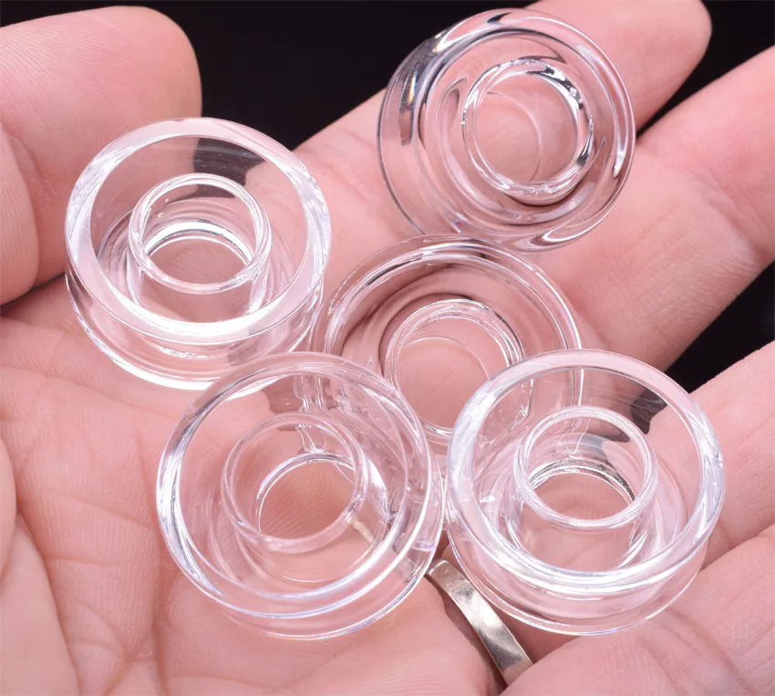 Hybird Titanium nail replacement 100% Real Quartz Dish High quality Quartz Dishes for Dnail Oil Rig Enail Bongs Replaceable Quartz Dish LL