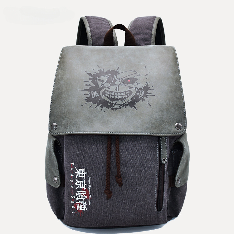High quality designer versatile anime backpack for men and women practical backpack for fire shadow student canvas backpack for foreign trade