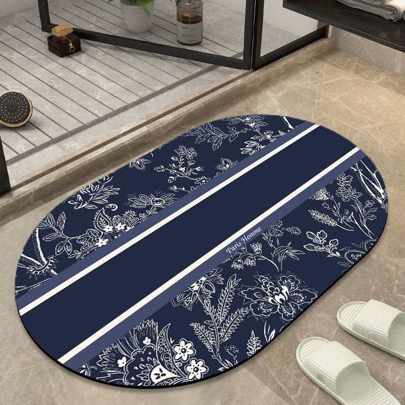 Fashion Fancy Carpets Designer Rug Round Brand Footcloth Bathroom Non Slip Rugs Letter Room Decor Water Absorption Bath Mat