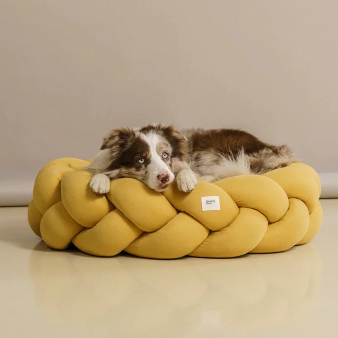 Nordic Style Dog Bed Pets bed. Dog Cat bed. Braided comfort - pets sleeping zone.