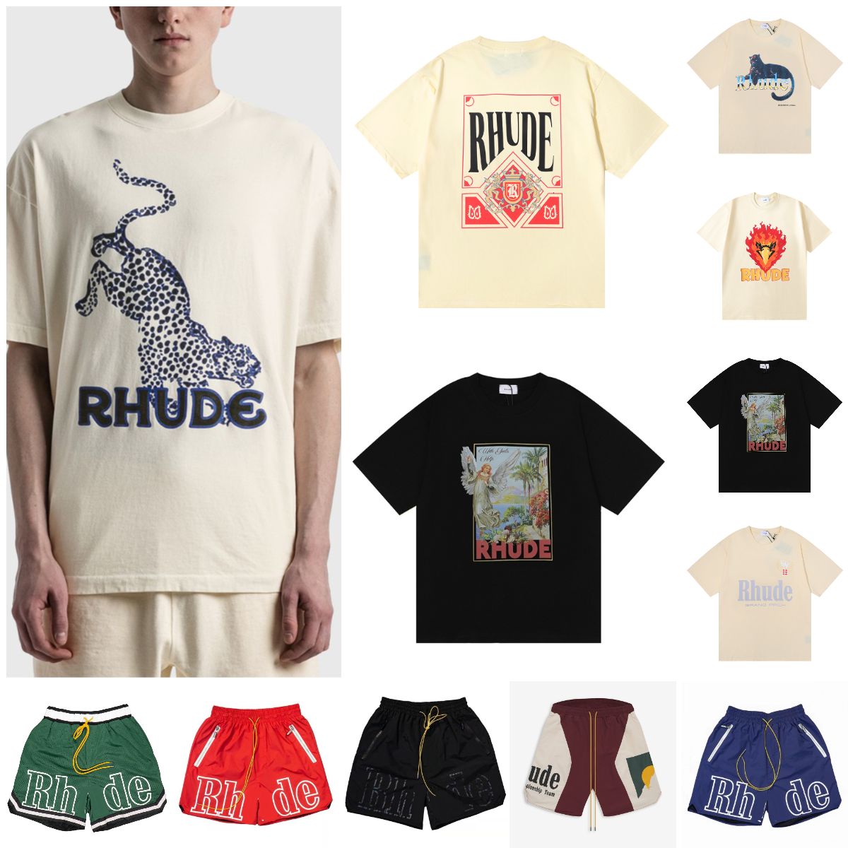 mens tshirt designer t shirt shorts combination set mens tee banquet tourism beach fashion casual pure cotton letter print couple's same clothing