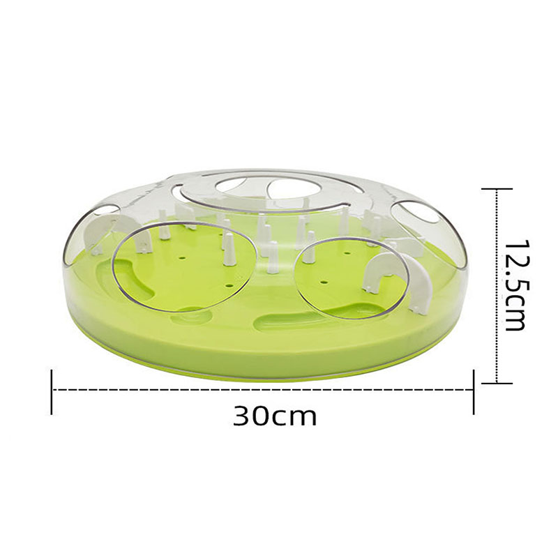 Pet Cat Toy Anti-Choking Maze Training Puzzle Slow Food Bowl Toy