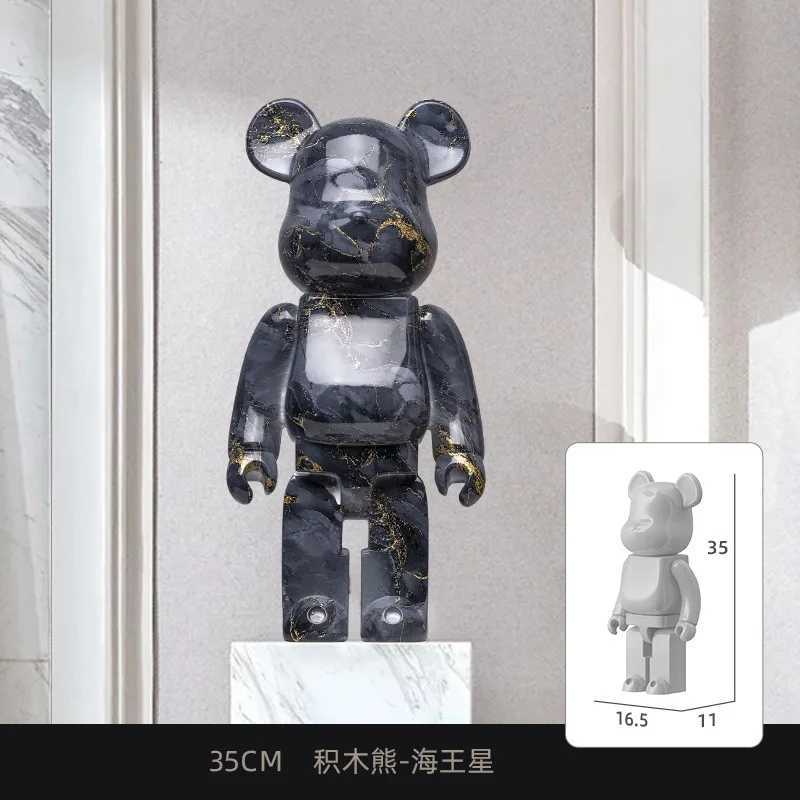 Action Toy Figures High end 21 color 35cm resin graffiti violent bear bricks violent bear ornaments office desk and living room decorations