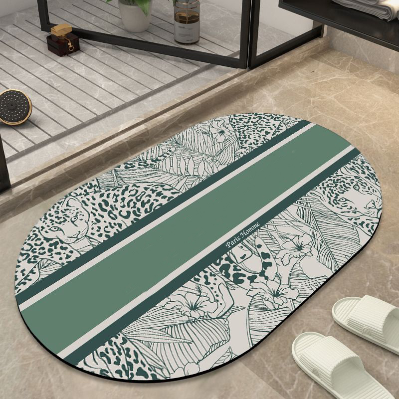Fashion Fancy Carpets Designer Rug Round Brand Footcloth Bathroom Non Slip Rugs Letter Room Decor Water Absorption Bath Mat
