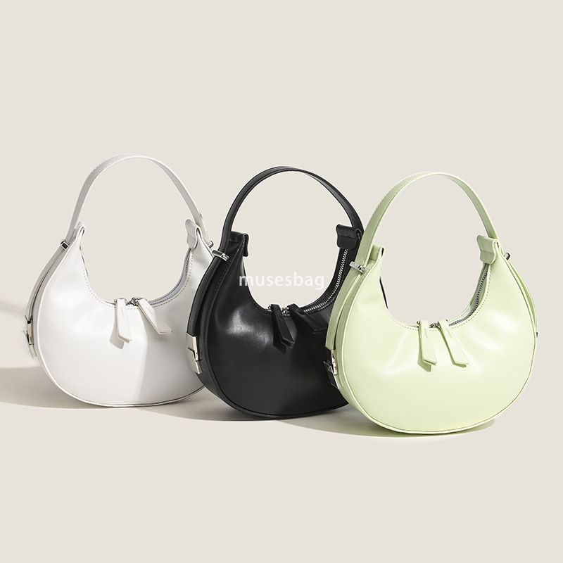 High end and niche design French underarm bag for women's new crescent solid color handbag Instagram versatile texture fashionable shoulder bag
