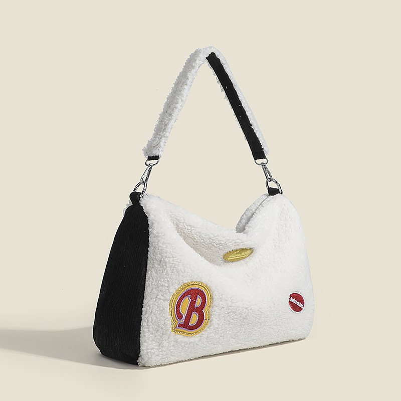 Autumn and Winter Large Capacity Lamb Plush Bag New Women Bag Popular Popular Crossbody Bag Single Shoulder Underarm Bag