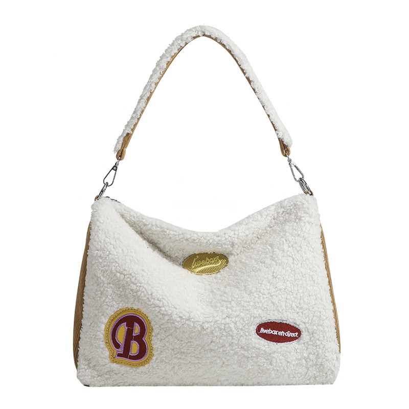 Autumn and Winter Large Capacity Lamb Plush Bag New Women Bag Popular Popular Crossbody Bag Single Shoulder Underarm Bag