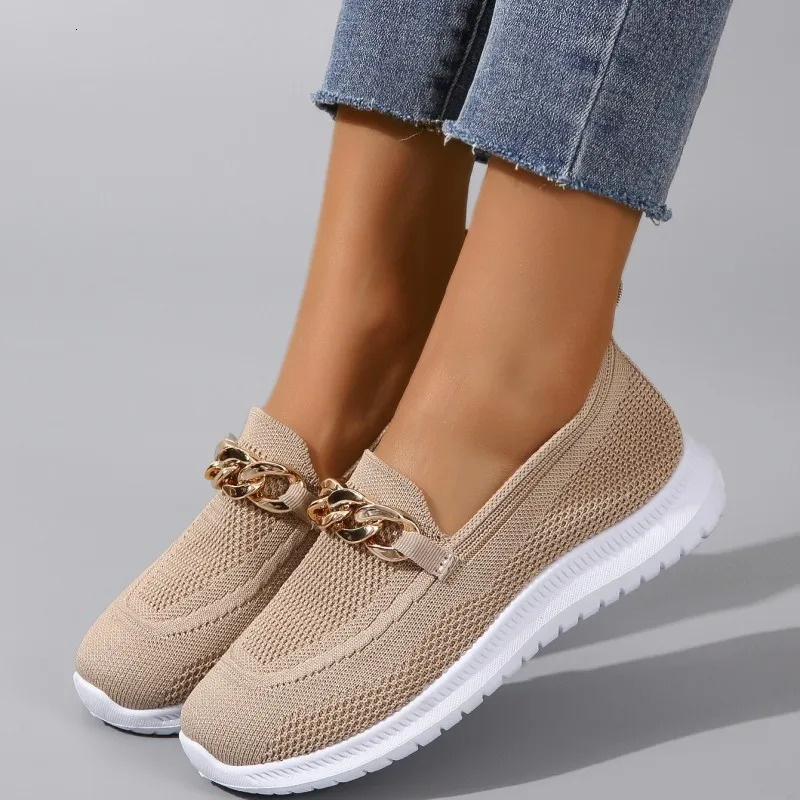 Ladies' Mesh Slip-On Sneakers: Breathable, Elastic, for Casual Autumn Wear