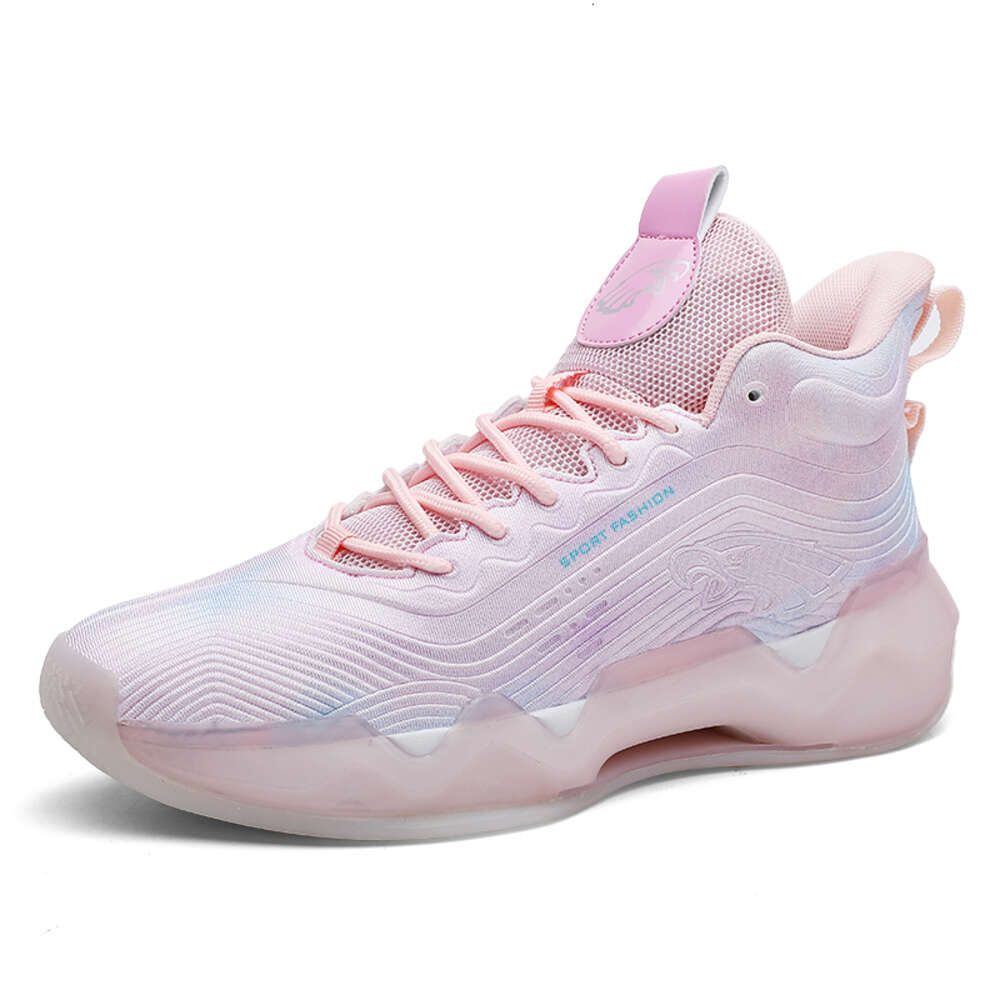 Latest Design Shock-Absorption Composite Sole sport shoes Professional Cool Hot Pink Basketball Sneakers