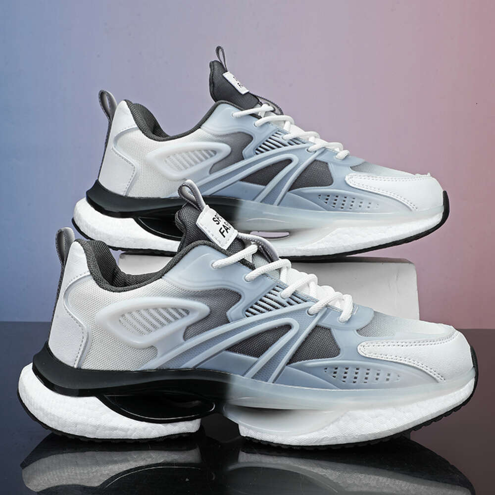 2023 high quality men's fashion Glow sports cushion breathable Shock absorption Popcorn sole running shoes