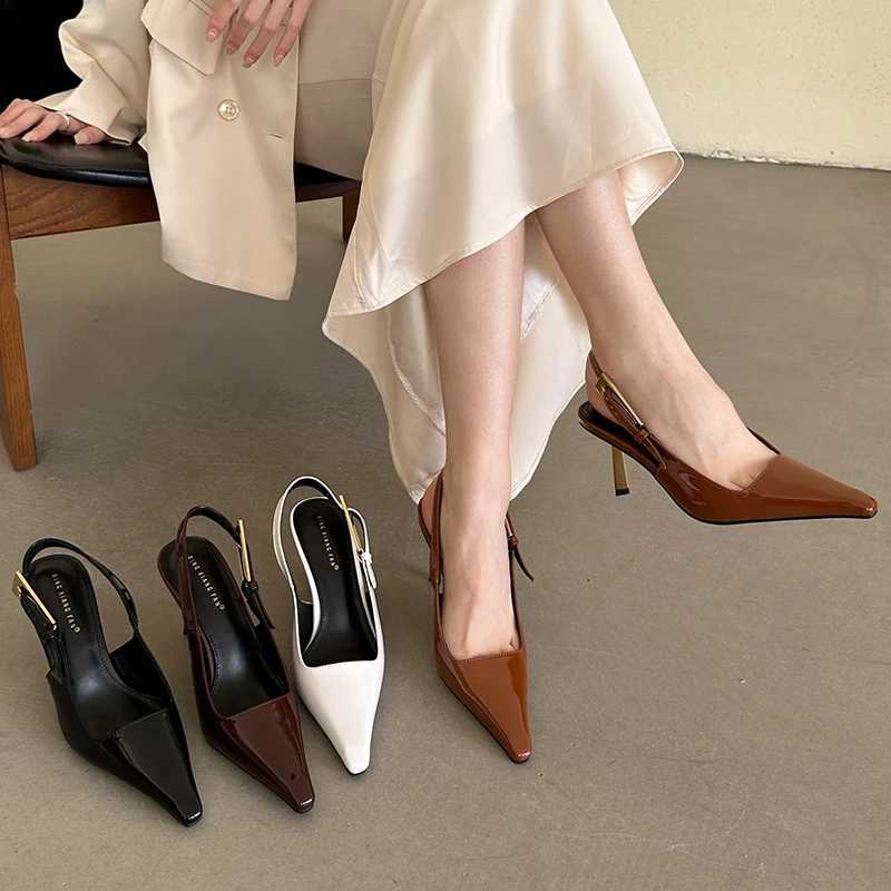 2024 Sandals Dress Women Pumps Spring Fashion Pointed Toe Sgbac Female Footwear Summer Ladies Shallow Shoes High He