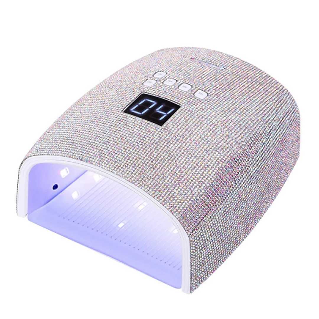 Nail Dryers Rechargeable With Rhies Cordless Nail Dryer Foot Therapy Hine Lamp For Wireless UV LED Lights On Nails G240529