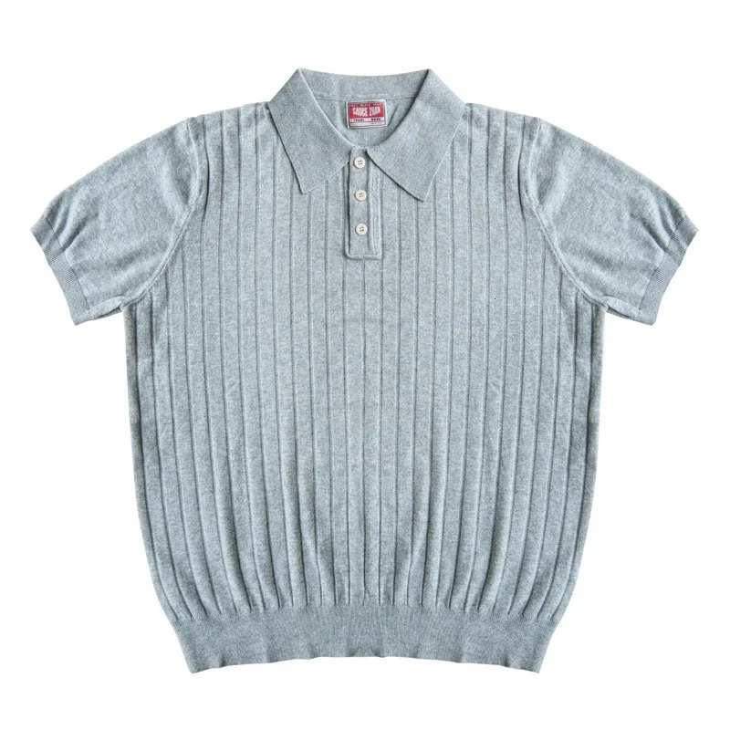 Sauce Zhan Polo Shirts for Man Tops Tees Summer Knit Short Sleeve Shirt Vintage Regular Fit 240601