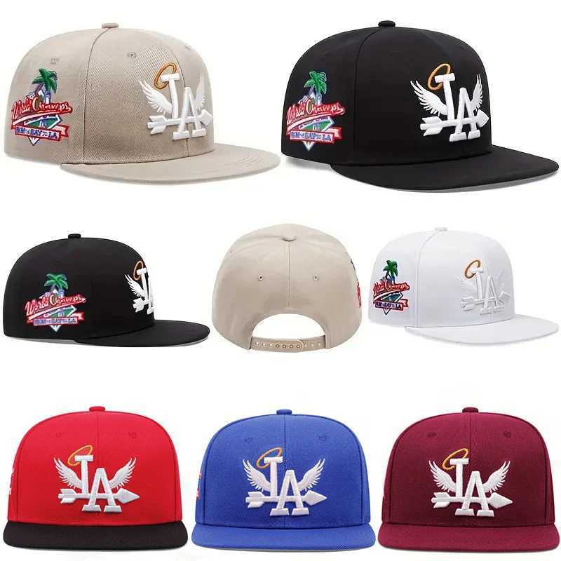 Ball Caps 2024 New Letter Wing Side Coconut Tree Embroidery High Quality Street Rap Hip Hop Baseball Hat for Men and Women