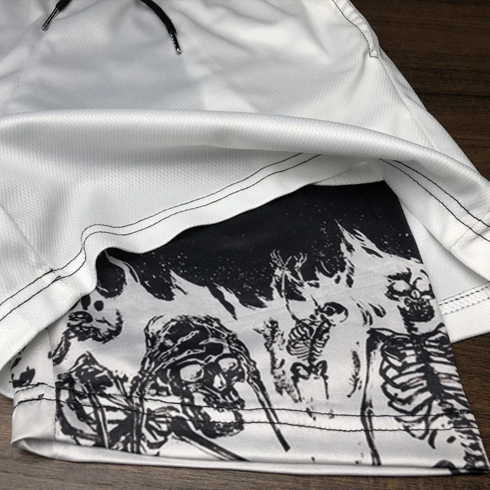 Berserk Anime Gym Shorts Men Fitness Sacrifice Print Y2K Performance 2 in 1 Quick Dry Athletics Short Pants Summer Male 240601