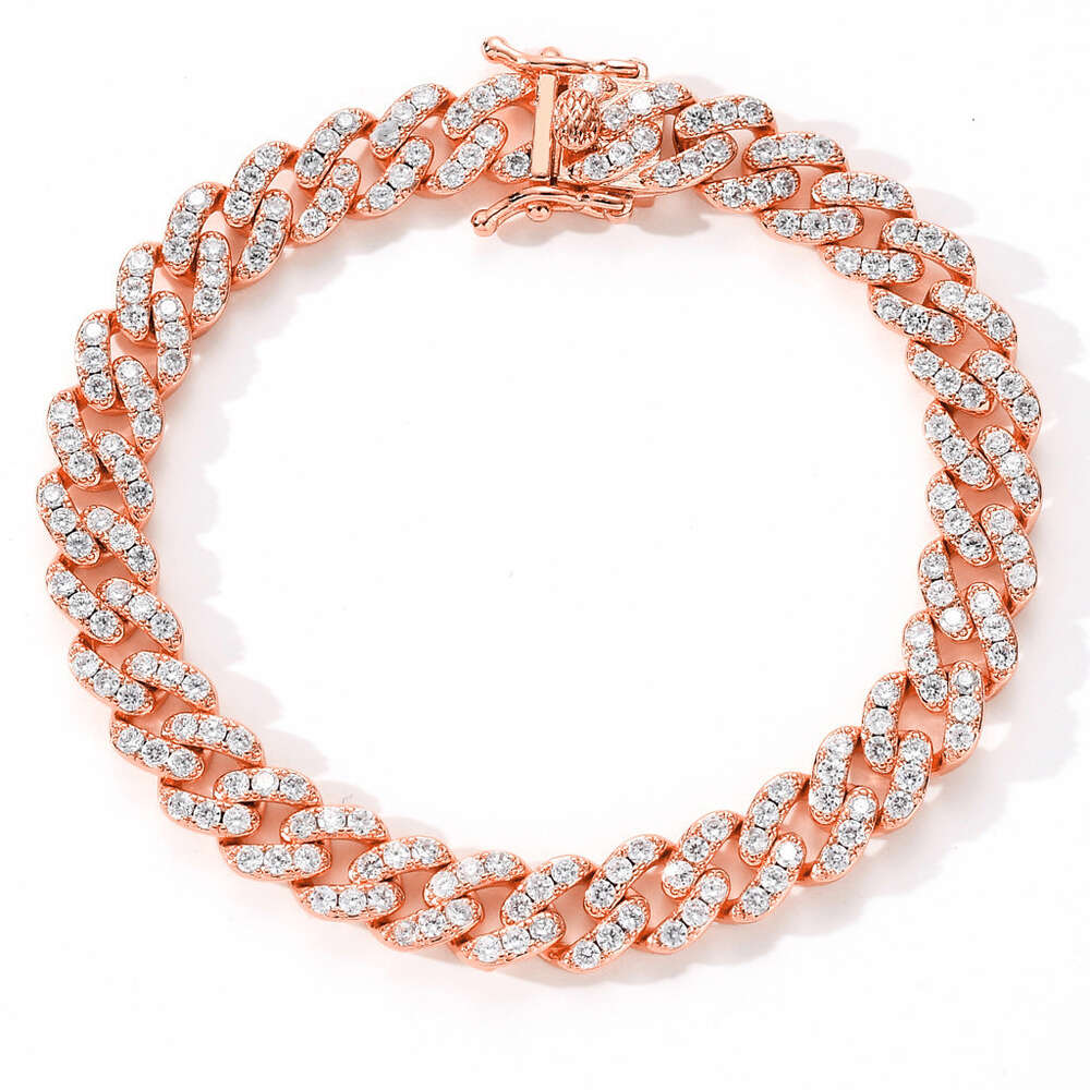 2023 New Style Lifeng Luxury Jewelry Sliver Gold Moissanite Diamond Cuban Chain Trendy Fashion Style Hip Hop Jewelry