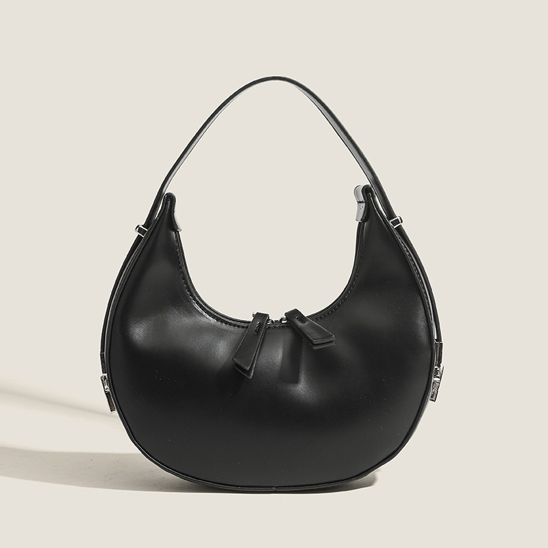High end and niche design French underarm bag for women's new crescent solid color handbag Instagram versatile texture fashionable shoulder bag