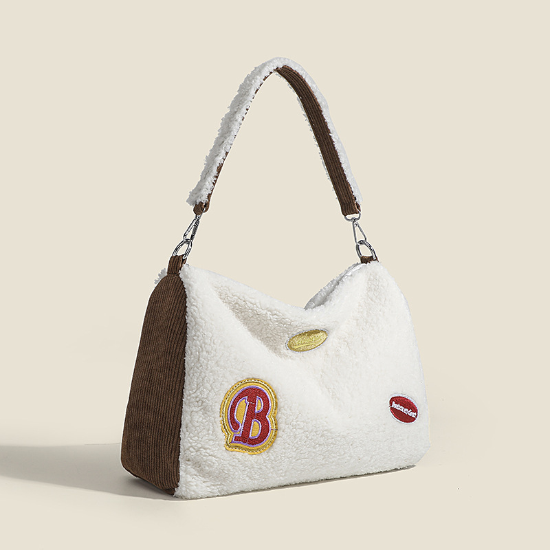 Autumn and Winter Large Capacity Lamb Plush Bag New Women Bag Popular Popular Crossbody Bag Single Shoulder Underarm Bag