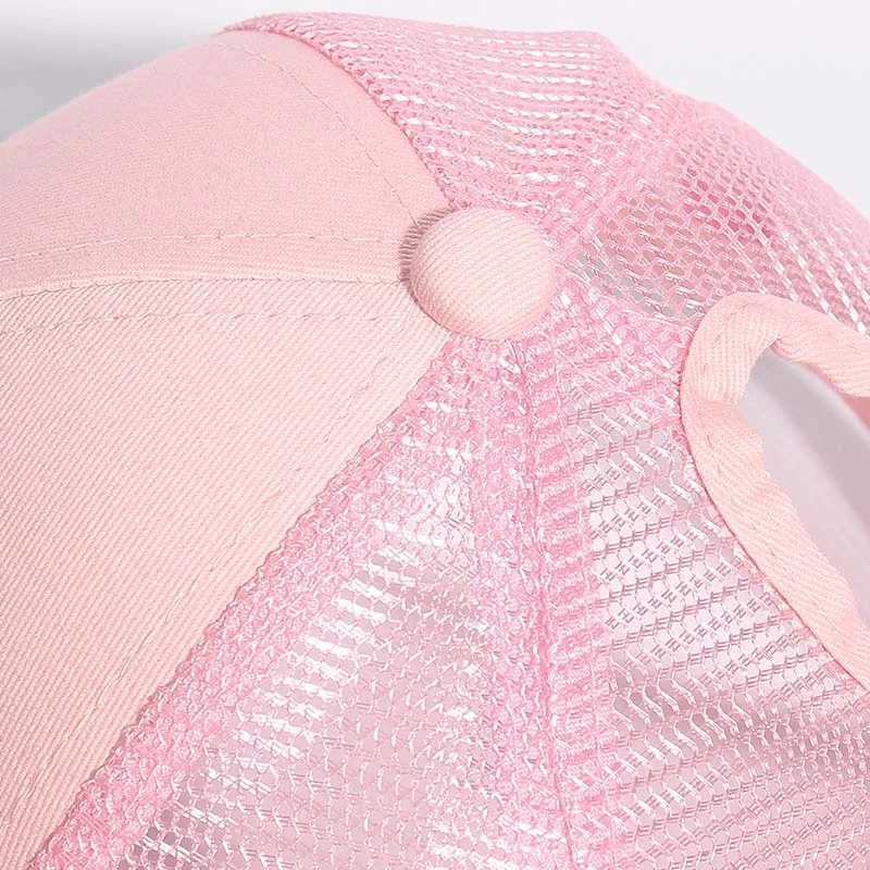 Ball Caps MAOCWEE Ponytail Baseball Cap Women Adjustable Messy Bun Caps Black Pink Hat Girls Casual Cotton Snapback Summer Mesh Hats