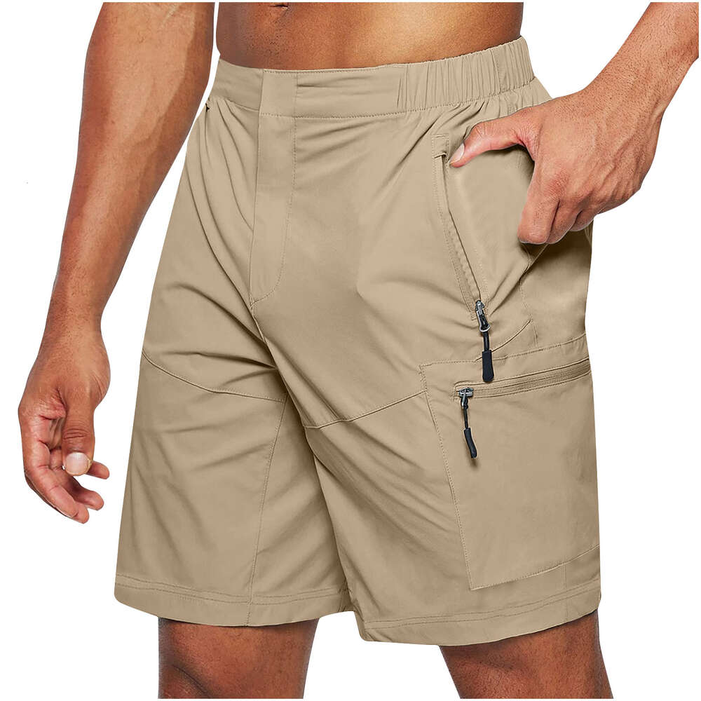 Summer Men Cargo Shorts Designer Casual Overall Short Pants Plus Size 4XL Workwear New Zipper Multi Pocket Mobile Short Trousers