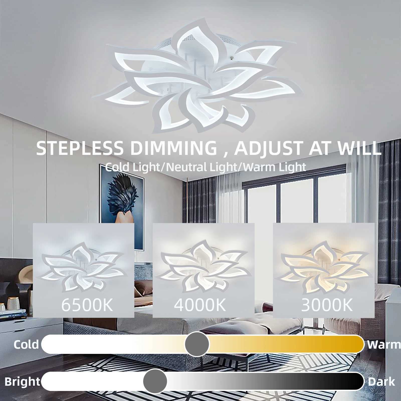 Pendant Lamps IRALAN Led Ceiling Light Dimmable Brightness Art Deco Lighting Fixtures Phone APP Control Cold Warm Light