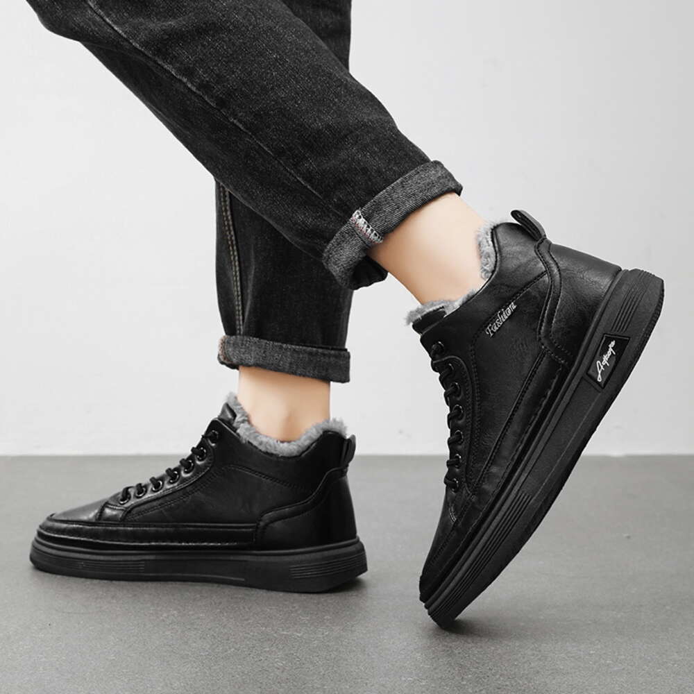 New fashion outdoor snow boots for men plus fleece non-slip sports winter warm men's casual shoes