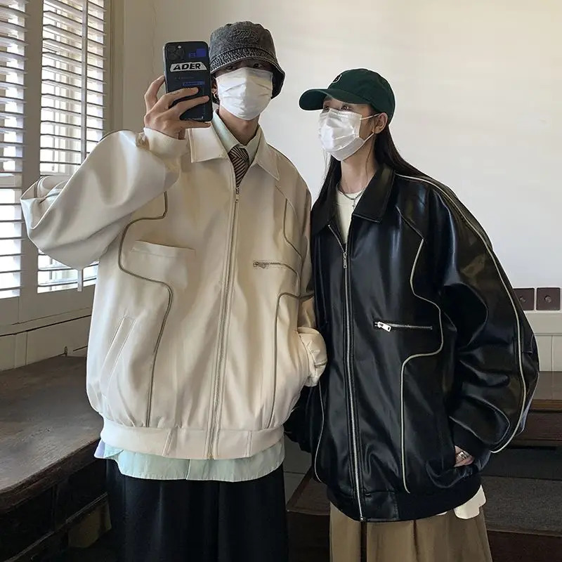 Autumn And Winter American Retro Hip Hop Y2K Loose Men And Women Thin Baseball Clothing Street Racing Clothing Jacket 240530