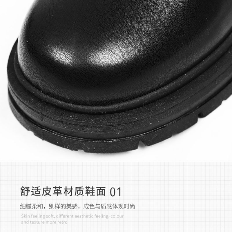 Winter Boots Men Leather Boots Shoes Platform Outdoor Luxury Brand Black Motorcycle Boots High Quality Military Chelsea Boots