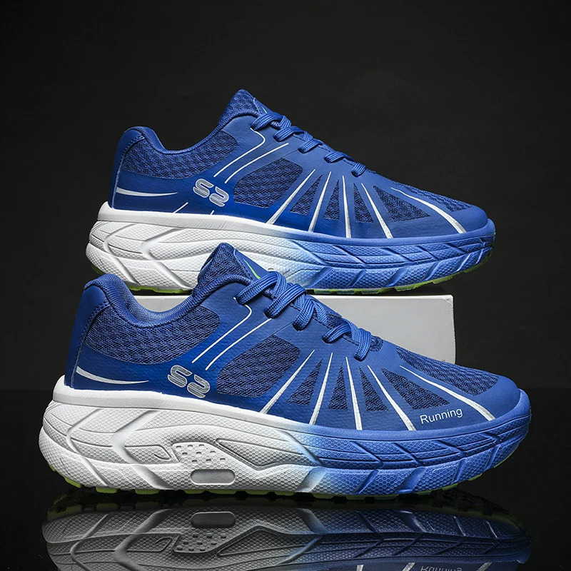 Free Running Men Unisex Marathon Mesh Sneakers for Women Thick Sole Outdoor Jogging Sports Trend Fun Run Shoes