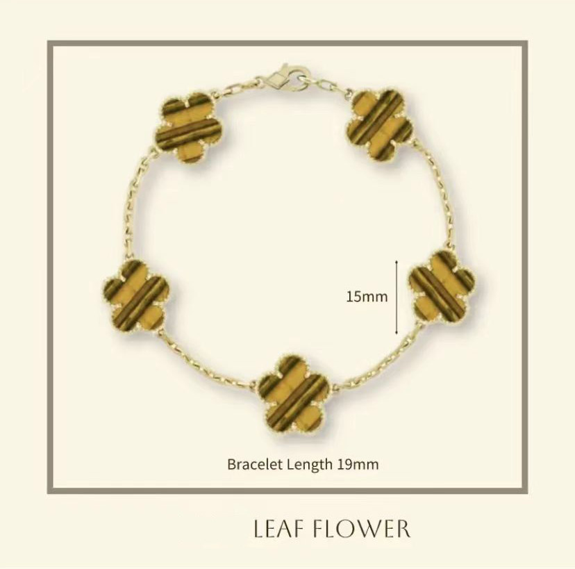 Clover Bracelet For Women Designer jewelry Leaf Bracelets Gold Sier Plate Agate Diamond Fashion Charm Chain Wedding Gift Party