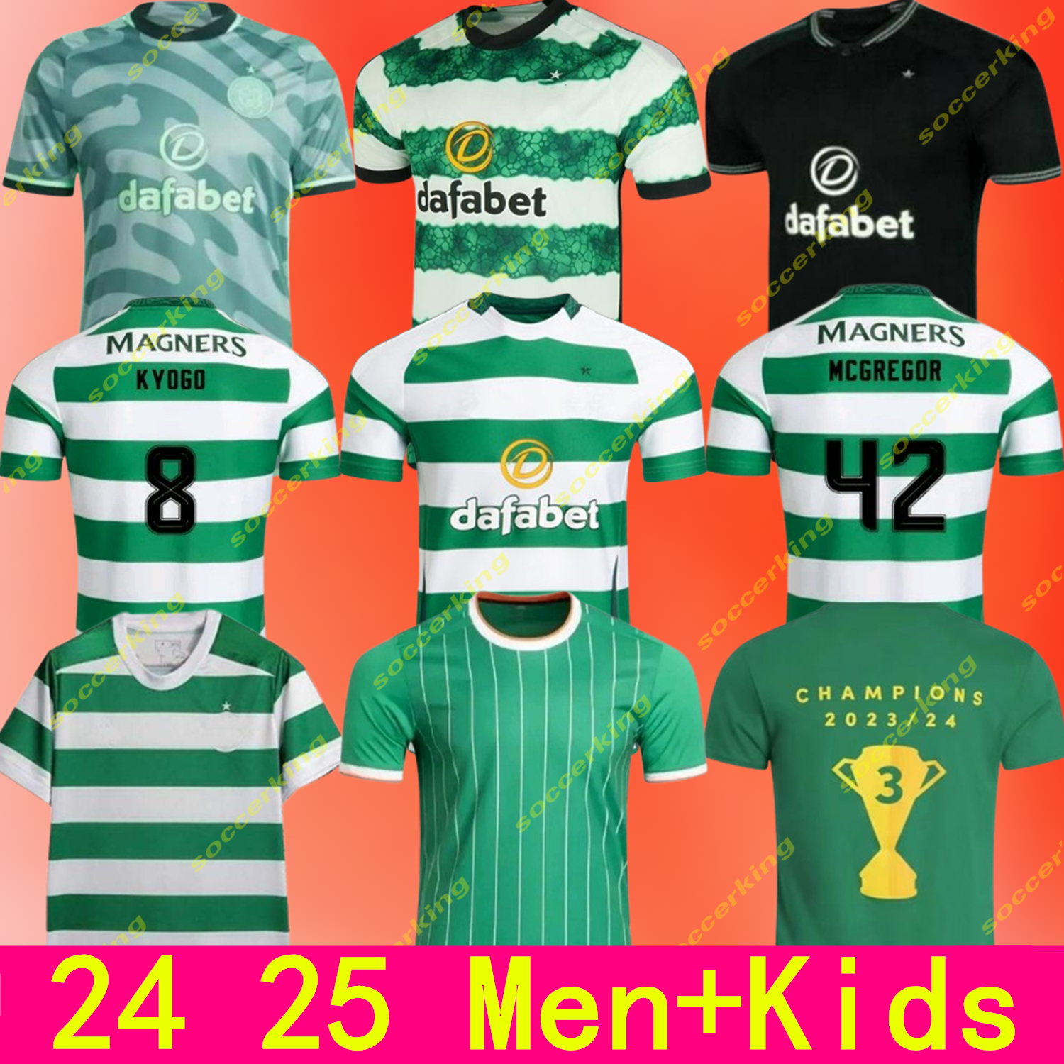 23 24 25 Celtic Soccer Jerseys Home away KYOGO EDOUARD ELYOUNOUSSI TURNBULL AJETI CHRISTIE JOTA GRIFFITHS FORREST 2023 2024 2025 MEN kit uniforms FootballJerseys