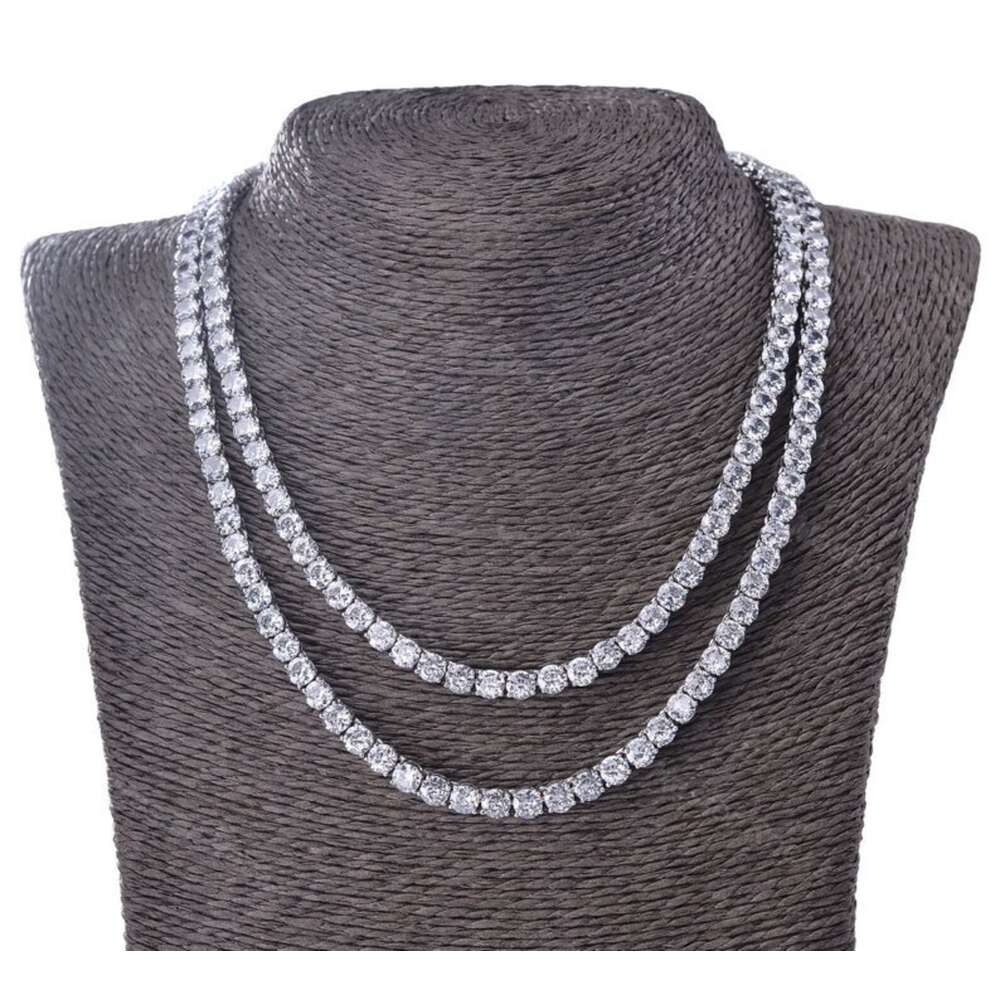 Hip Hop Diamond Necklace Shinning 925 Sterling Silver 6.5mm Flawless d Color Vvs Lab Moissanite Tennis Chain
