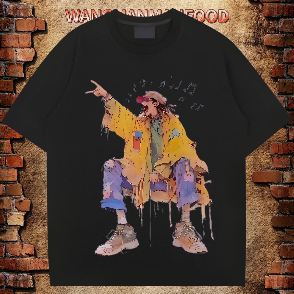 DIY T-Shirts Floral Print Mens Tshirts Daily Wear Cotton O Neck Short Sleeves 5A Tops