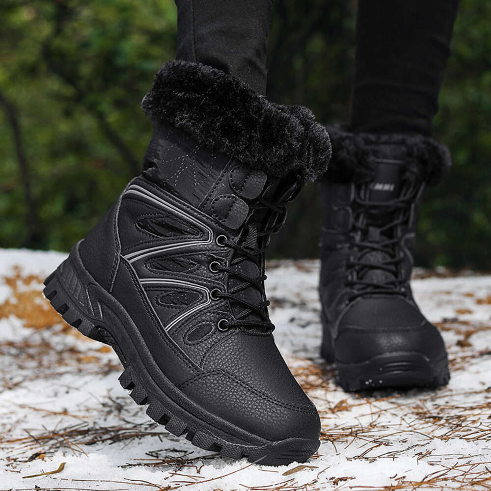 Wholesale Winter Warm Snow Boots Ladies Outdoor Waterproof Sneakers for Women Custom Women's Non-slip Hiking Shoes Adult