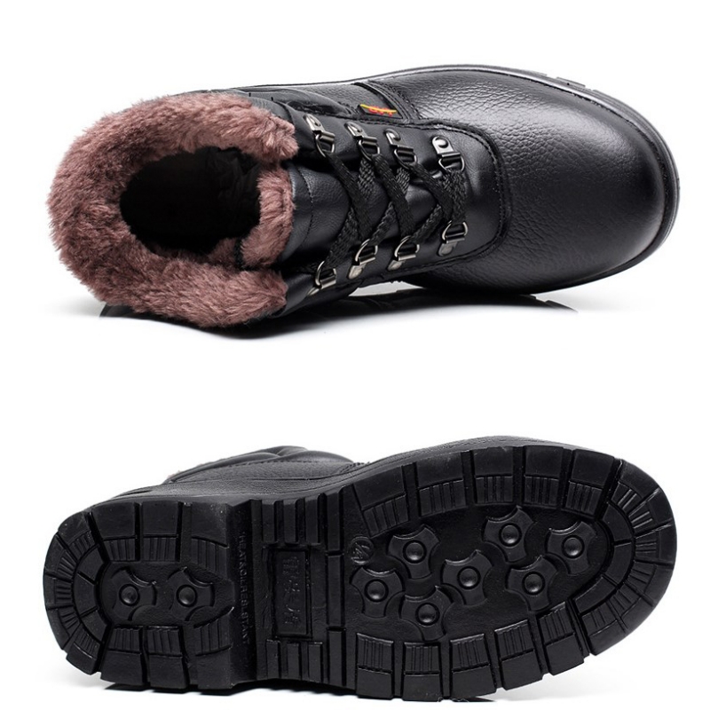 Fleece Lining Steel Toe Work Safety Shoes For Men Wear Resistant Lightweight Sneakers Puncture-proof Indestructible Work Boots