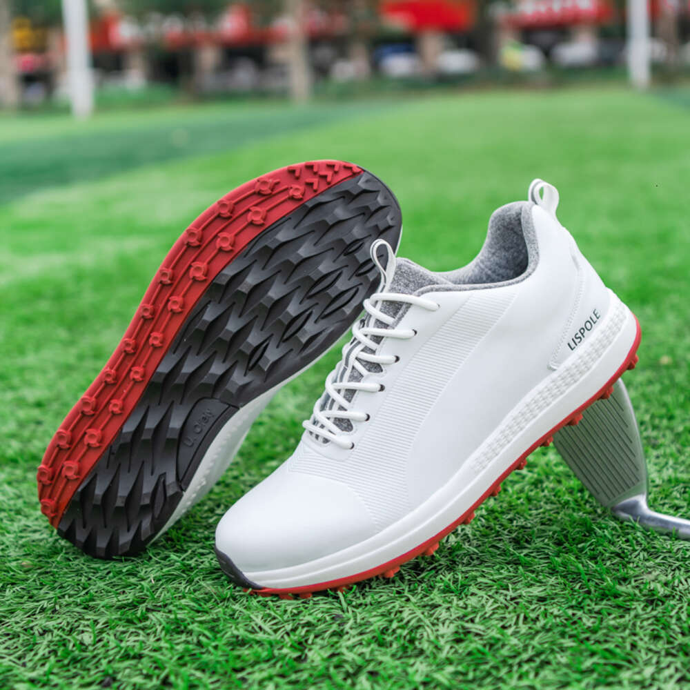 Custom Wholesale Non-slip Studless Trainers Rotating Buckles Outdoor Men Golf Shoes