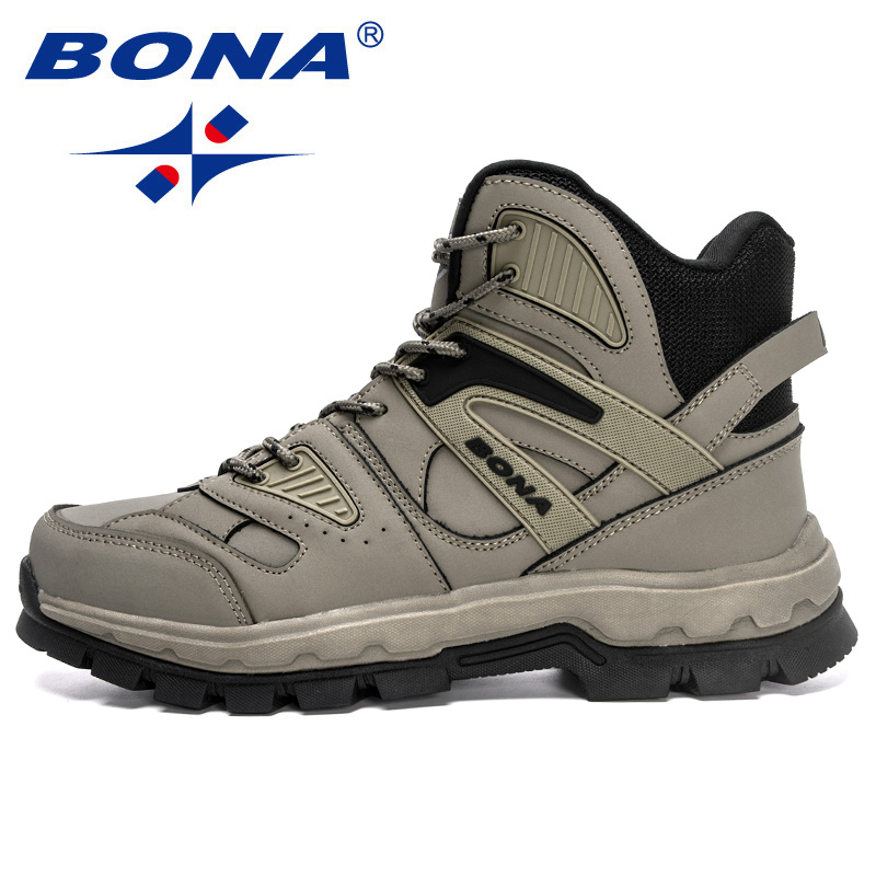 2023 Quality BONA New Designers Mountain Desert Climbing Shoes Men Ankle Plush Hiking Boots Man High Top Trekking Footwear New Manscuo E3a2 Scuo