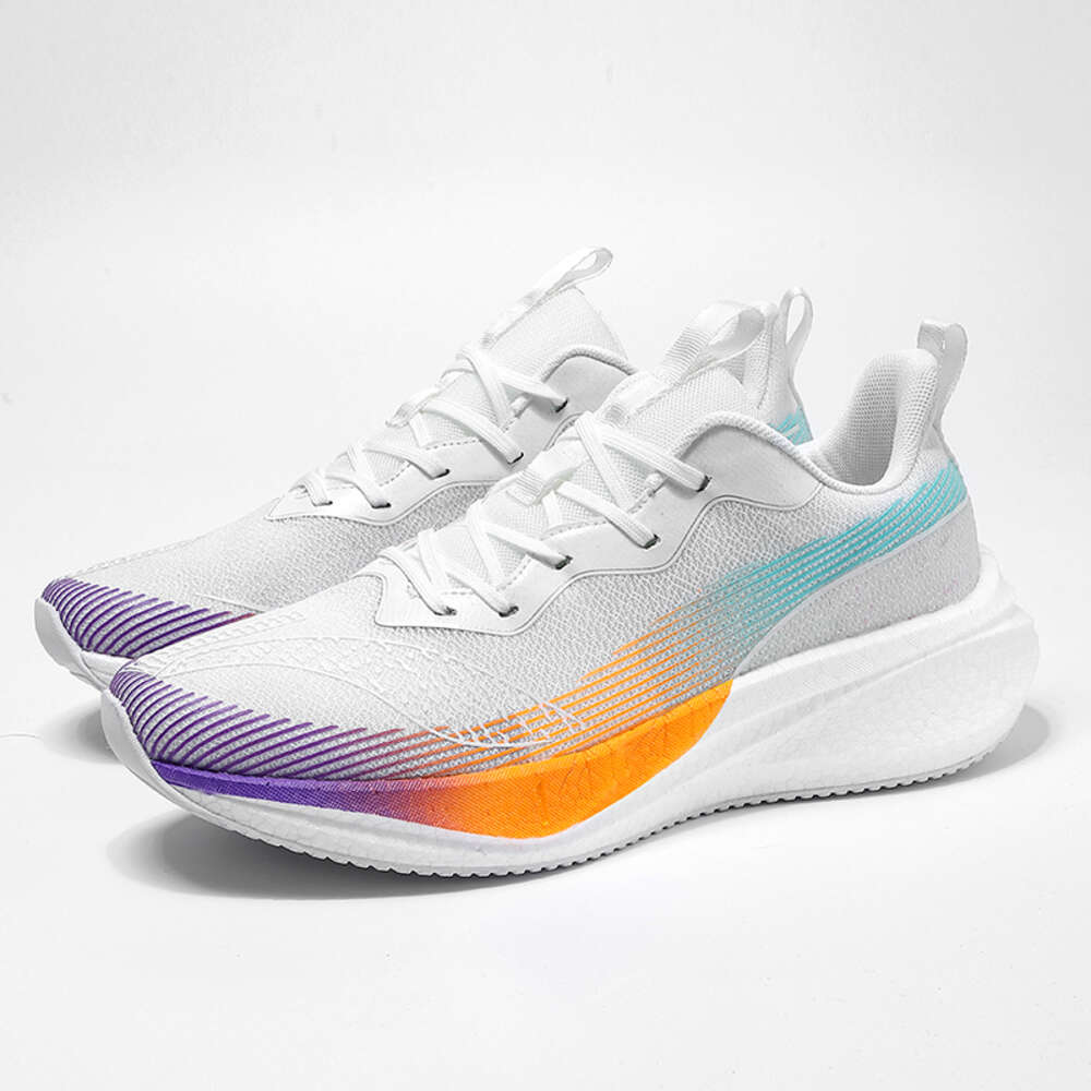 Custom Walking Fashion Breathable Fabric Knitted Sports Casual Sneaker Running Shoes for Men