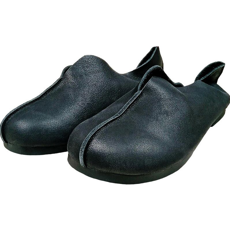 Moccasins Mother Loafers Soft Ballet Flats New Shallow Handmade Retro Casual Female Comfortable Genuine Leather Shoes